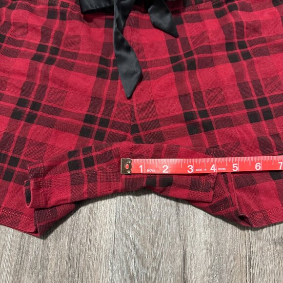 SOMA Red Black Plaid Pajama Shorts with Pockets Tie Waist Womens Size Large - Picture 9 of 9